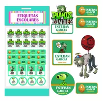 Etiquetas Marcar Ropa Y Utiles Escolares Plantas Vs Zombies