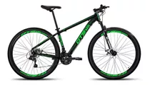 Mountain Bike Gts Pro M5 Techs Aro 29 17  21v Freios De Disco Mecânico Cor Preto/verde