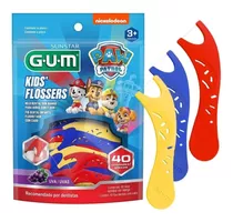 Flosser Fio Dental Infantil Gum Patrulha Canina Uva 40 Unidades