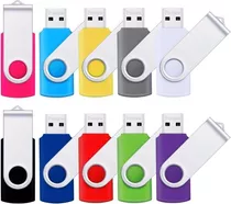  Flash Drive 16 Gb Usb 2.0 10 Pack Swivel Blank Memory Stick