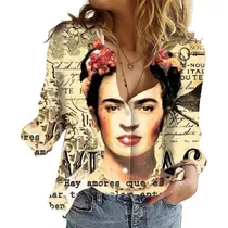 Camisa Dama Rocco 33b-0026 Frida - Plus Size Del S Al 5xl