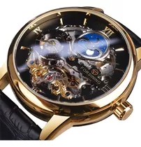 Reloj Mecánico De Fase Lunar Tourbillon Impermeable Automá