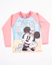 Remera Niña Proteccion Solar Uv Disney Minnie Princesas Orig