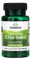 2x1 Swanson Semilla Chía Full Spect Fuente Fibra 400mg 60cap