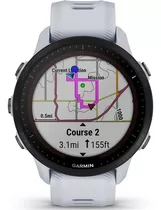 Reloj Garmin Gps Forerunner 955 Solar Triatlón Blanco Color Del Bisel Negro