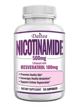 Antioxidante Nicotinamida 500mg  Y Resveratrol 100mg 120caps