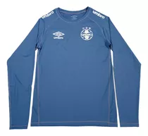 Camisa Malha Térmica Umbro Grêmio Manga Longa Azul 2020 