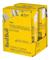 Red Bull Energy Drink Tropical 250ml Lata X4 Red Bull