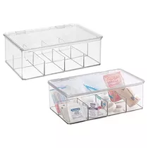 Plastic Divided First Aid Storage Box Kit With Hinge Li...