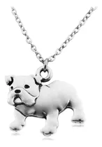 Collar Bulldog Ingles Perrito Colgante Acero.