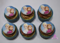 12 Cupcakes Frozen Anna Elsa Olaf - Mesa Dulce Tematica