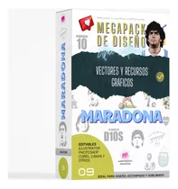 Mega Pack Diseño Para Estampar Y Sublimar Maradona Vectores.