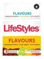 Preservativo Lifestyle Flavours 3 Condones Aromas Y Sabores