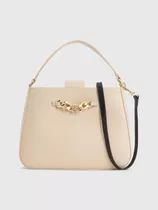 Bolso Satchel Beige Para Mujer Con Cadena Tommy Hilfiger