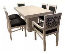 Juego Comedor Laqueado 6 Sillas + Mesa! Oferta