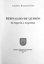Bernaldo De Quiros De Segovia A Argentina