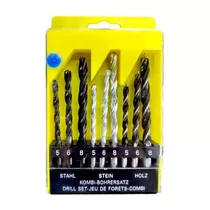 Juego Brocas Mixtas 9 Piezas Madera Muro Y Metal