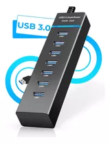 Hub Usb 3.0 Cabo Extensor 7 Portas High Speed Hd Pen Drive