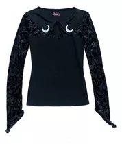 Remera Moon Luna Witch Bruja Dark Goth Magia Cuello Camisa