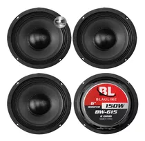 4 Parlante Woofer Midbass 6 Blauline Bw 615 150w 8 Ohm Cjf