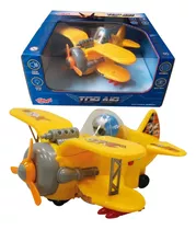 Aviao De Brinquedo Top Air X-65 Amarelo Luz Som E Movimento