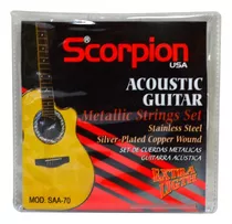 Set De Cuerdas Para Guitarra Acústica Mod.saa-70 Scorpion