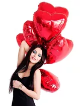 50 Globos Corazon Rojo 45 Cm San Valentin Amor Amistad Love