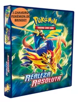 Álbum Pasta Fichário Pokemon + 05 Folhas + 6 Cards + Brinde