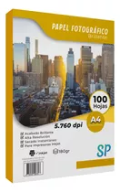 Papel Fotográfico Glossy A4 180gr Alto Brillo X 100 Hojas