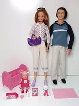 Lote Barbie Happy Family Neighborhood Articulados Original