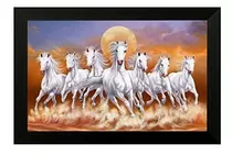 Nobility Seven Lucky Running Horses Pintura Vastu Decoració