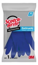 Guante Satinado Scotch Brite Azul Mediano 7