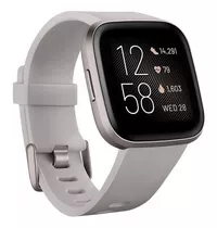 Fitbit Versa 2 Mist Grey Aluminum Stone Silicone Strap 