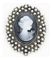 Broche Party Queen Lady, Diseño Victoriano Vintage, Cameo En