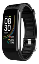 Smartband Deportiva / Smartwatch C6s Bluetooh Color De La Caja Negro Color De La Correa Negro