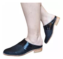 Sam123 Sandalias Suecos Cuero Talles Grandes Tini Negra