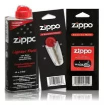 Kit Zippo Fluido Premium 125ml Pavio Pedra Original Cod 41