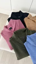 Sweater Cuello Smoking Lana Premium Talles Xl-xxl Vn