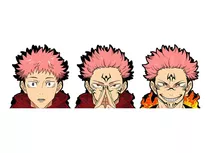 Sticker 3d Movimiento Anime Jujutsu Kaisen Itadori Sukuna Ki