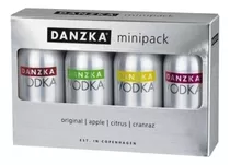 Kit 4 Vodka Danzka 50ml Miniatura 