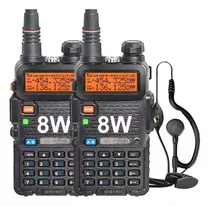 Handy Baofeng Uv5r 8w Bibanda Radio Walkie Talkie De 2 Radios Vhf Uhf Color Negro Tipo De Frecuencia Uhf/vhf