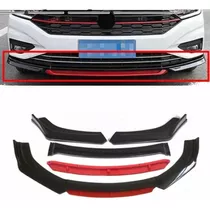 Lip Frontal Bumper Borde Rojo 4 Piezas Mate Tuning Pro