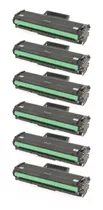 Kit 06 Toner Compatível Mlt-d111s D111 P/ Impressora Samsung Sl-m2070 Sl-m2020 M2070 M2020 1.8k