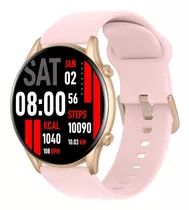 Smartwatch Reloj Kieslect Kr Rosa Llamadas Ip68 Full Color De La Caja Dorado Color Del Bisel Dorado