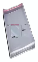 Paquete X500 Bolsas Transparente Solapa Adhesiva 7cm X 17cm 