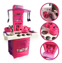 Kit Big Cozinha Infantil Menina Com Pia Sai Água De Verdade