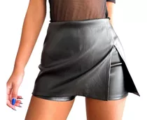 Short Pollera Engomada Skort Mujer Super Calce Y Calidad