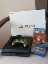 Playstation Sony Ps4 Con Caja Original, 2 Controles,2 Juegos