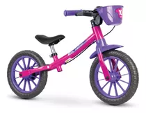 Bicicleta De Equilíbrio Balance Feminina Nathor Aro 12 Rosa