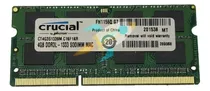 Memória Ram Memory For Mac  4gb 1 Crucial Ct4g3s1339m